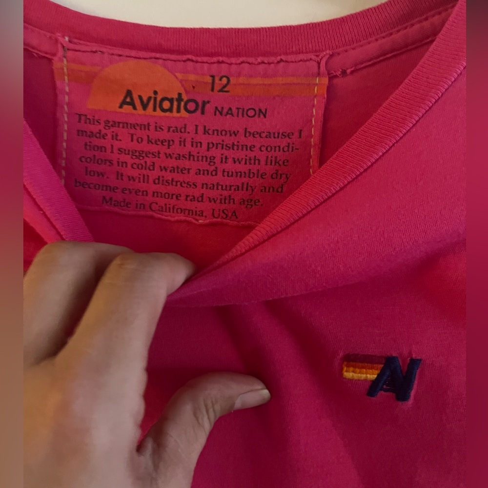 Aviator Nation Pink Tee - Picture 3 of 5